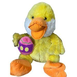 Hug & Luv Yellow Oversized Easter Chick Bright Yellow with Egg 26"